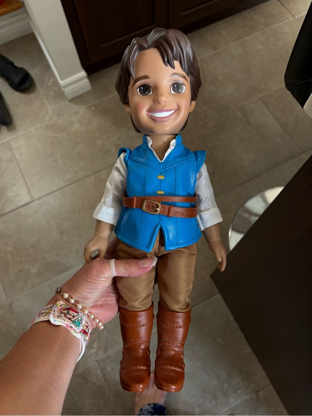 Disney rapunzel flynn rider 15 inch Doll with Blue Vest and Brown Boots